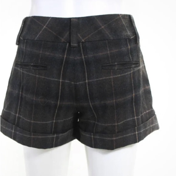 Alice + Olivia Plaid Wool Shorts - Picture 3 of 7